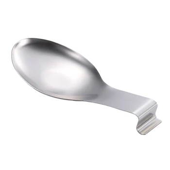 

Easy Clean Smooth Stainless Steel Rustproof Home Spoon Rest Desktop Spatula Holder Stable Multifunction Kitchen Storage
