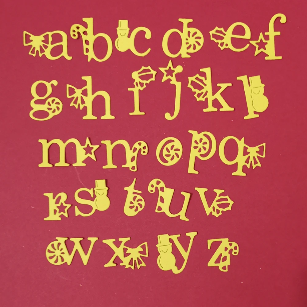 

Christmas Letters Lower Letters Metal Cutting Dies For Stamps Scrapbooking Stencils DIY Paper Album Cards Decor Embossing 2021
