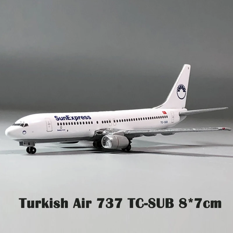 1:500, оригинальная посылка, турецкий воздушный Boeing 737, TC-SUB, пассажирский самолет, статический дисплей, литая под давлением модель, Студенческая Подарочная коллекция - Цвет: Turkish Air 737 TC-S
