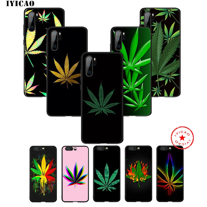 Art high weed Luxury Soft Black Case for Huawei Mate 30 Lite Pro Y9 Y7 Y6 Prime 2018 2019 Phone |