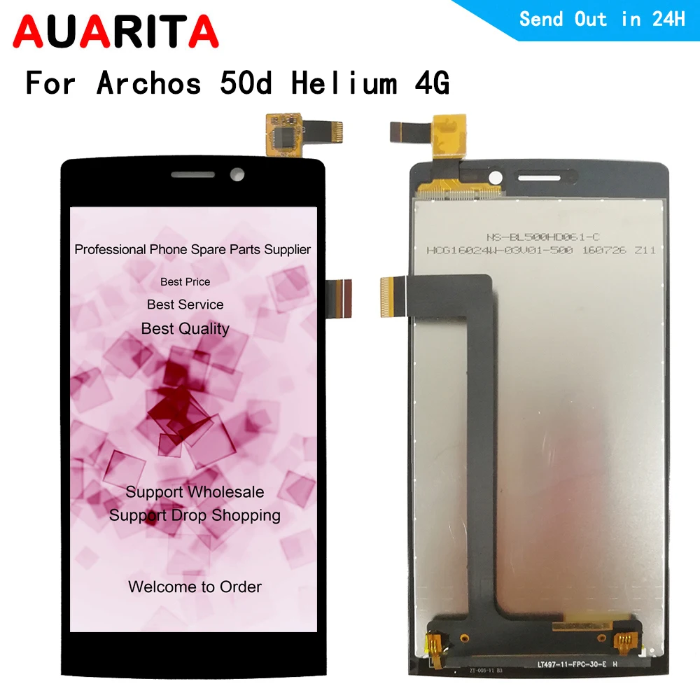 ЖК-дисплей 5 0 дюйма для Archos 50d Helium 4G с сенсорной панелью дигитайзер в сборе 50D LCD s