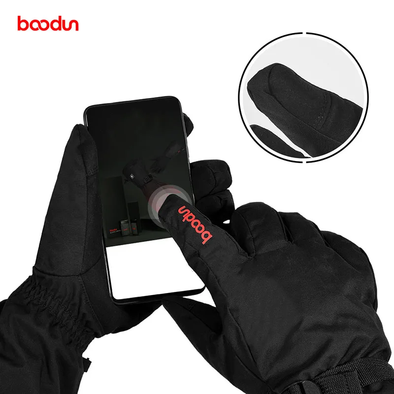 

S/M/L/XL BOODUN Electric Heated Heating Gloves 3 Modes Touch Screen For Outdoor Skiing Five fingers heating waterproof Gloves