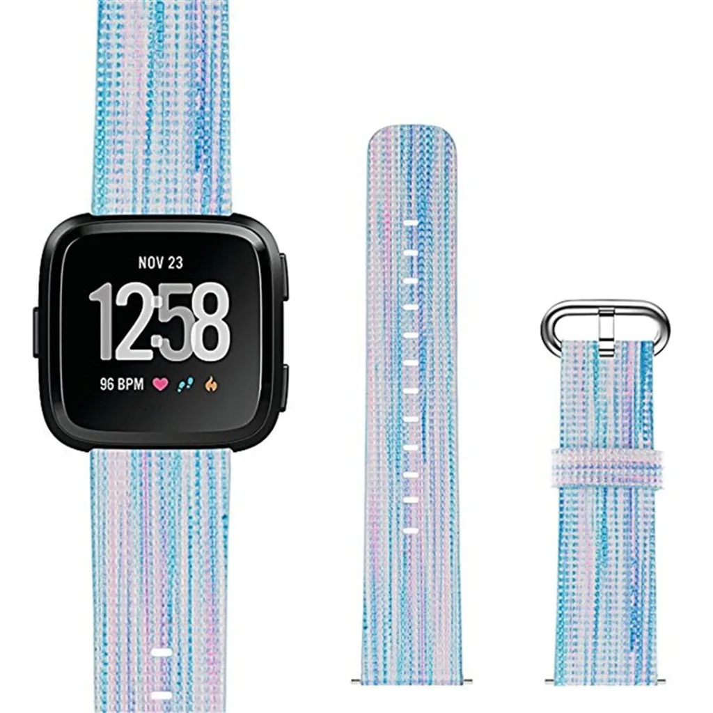 ЛЕГКИЙ КОЖАНЫЙ РЕГУЛИРУЕМЫЙ сменный ремешок для Fitbit Vers 2 Watch Quick Release силиконовый браслет Easyfit