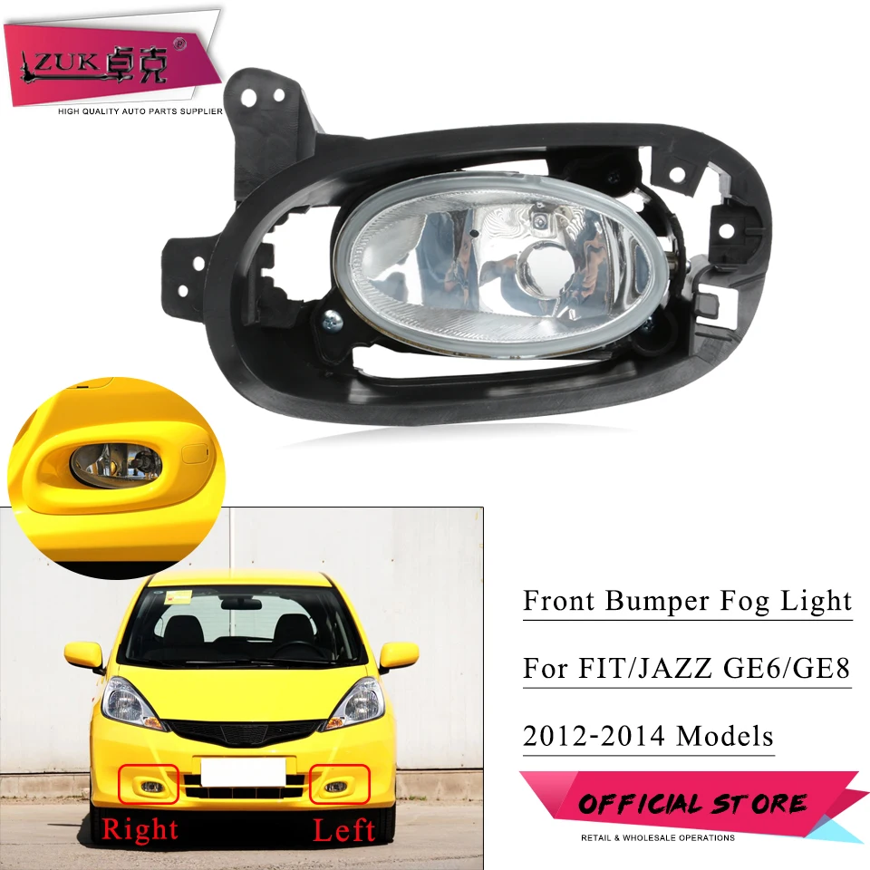 Противотуманные фары для переднего бампера ZUK дальнего света HONDA FIT JAZZ 2012 2013 2014 GE6