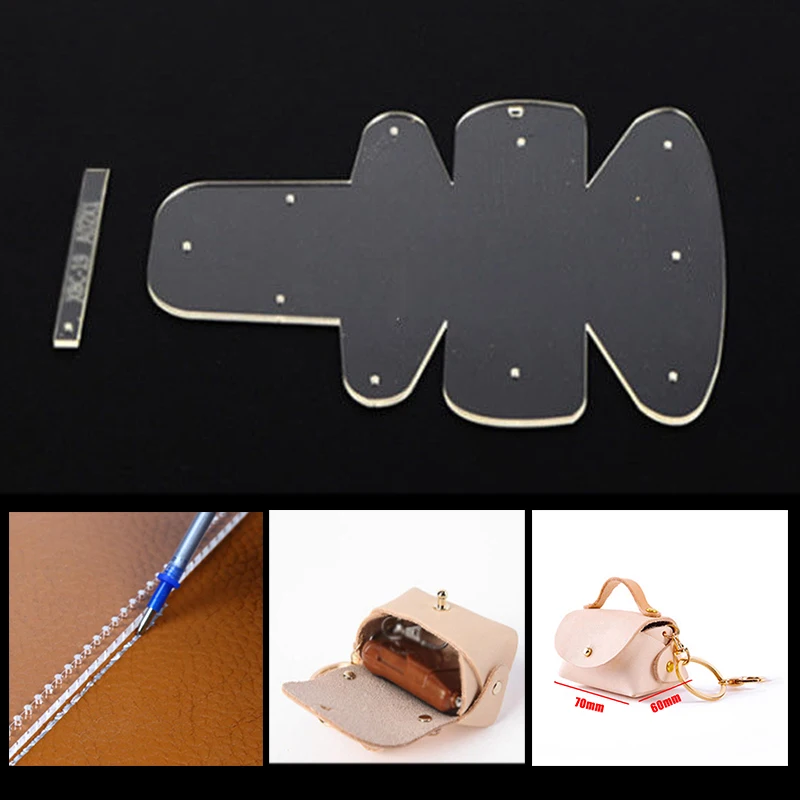 

1 Set Purse Leather Craft Acrylic Wallet Pattern Stencil Template Tools Acrylic Clear Template Handcrafting Set DIY Craft