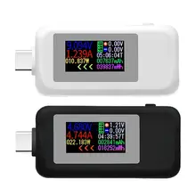 Medidor de potencia de Monitor de voltaje de corriente USB con pantalla a Color tipo C de KWS-1902C
