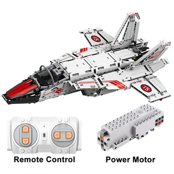 

887 Pcs Bricks Remote Control Fighter Set Technic Car Model Building Blocks Boy Birthday Gift Kids RC Toys For Children