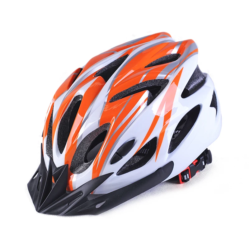 orange white Велосипедный шлем для велоспорта ультралегкий EPS+ PC чехол MTB Горный шоссейный велосипедный шлем цельная форма дышащая шапка для велоспорта безопасная Кепка - Цвет: orange white