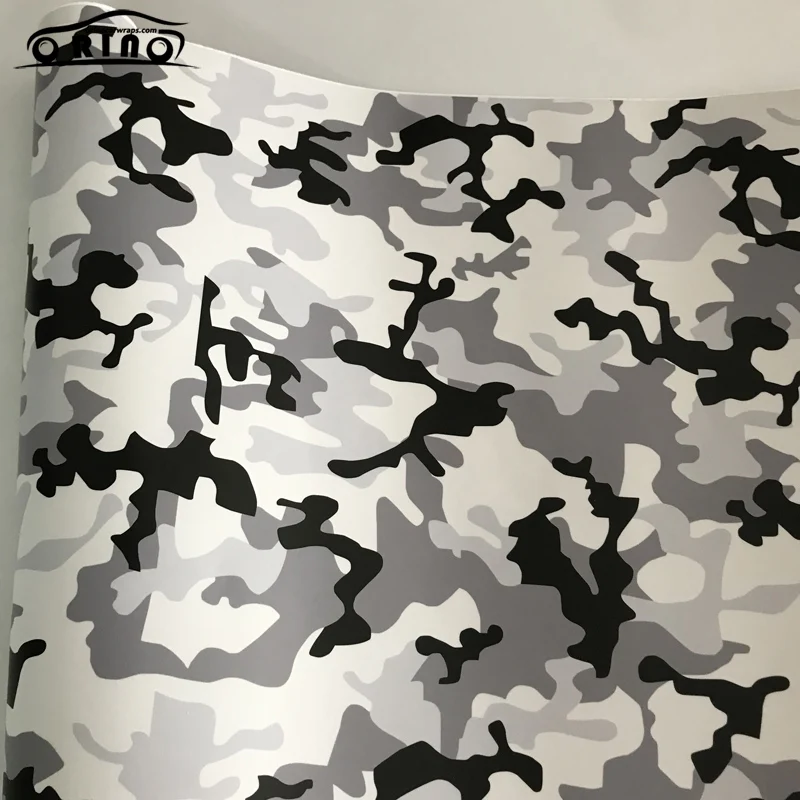 Black White Camouflage Vinyl Wrap Sticker-4