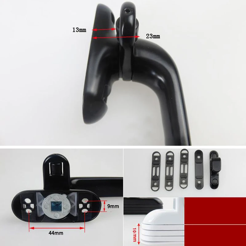 White / Black / Replacement UPVC Cockspur Window Handles Left Hand Zinc Alloy Window Hardware Door Handle