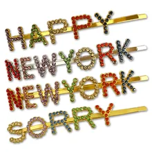 1 шт., заколки для волос HAPPY/NEWYORK/SORRY с буквами, BB заколки для волос, металлические заколки, головные уборы, инструменты для укладки волос, аксессуары для женщин, девочек