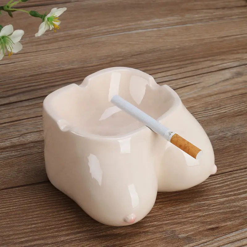 Ceramic Funny Ashtray Household Ornaments Girly Ashtray Car Breast Ashtray Ceramic