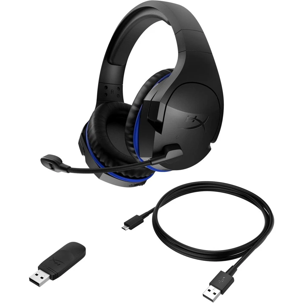 Гарнитура HyperX Cloud Stinger Wireless PS4 беспроводная, 2.4 ГГц, 20-20000 Гц, 32 Ом, 109 дБ, 100-7000 Гц,-47 дБ, черная