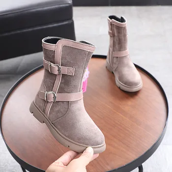 

Dachang Boots Autumn & Winter New Style Ankle Boot Children plus Velvet Martin Boots Girls' Cotton Boots