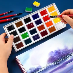 2021NewSolid Watercolor Paint 12/16/24/36 Color Package Transparent Watercolor Paint Artist Watercolor Paint Paint Art Supplies