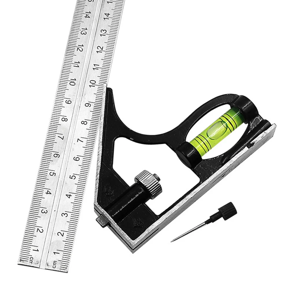 

300mm stainless steel multi-function combination square horizontal activity square 45 degree right angle turn ruler NEW