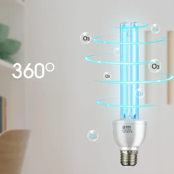 

E27 UVC Ultraviolet UV Light Tube Bulb Disinfection Lamp Ozone Sterilization Mites Lights Germicidal Lamp Bulb AC220V 15W 20W