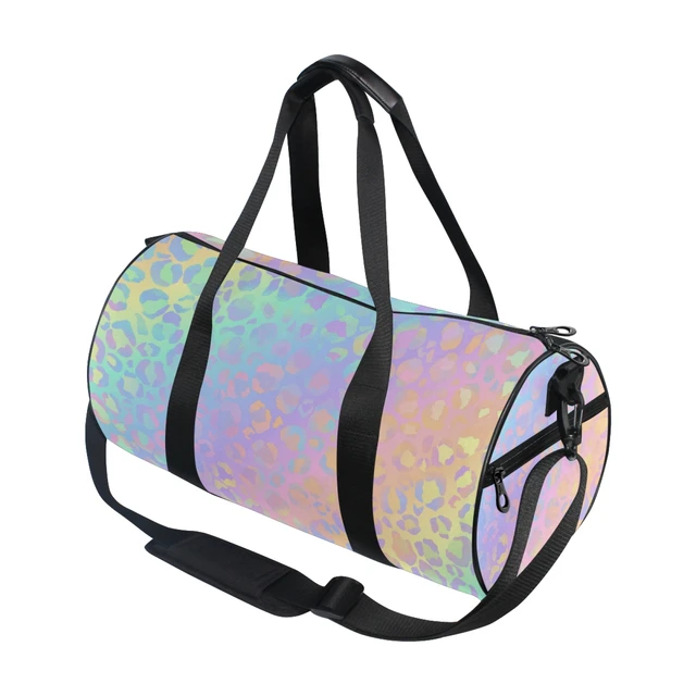 Rainbow Duffel Bag,Canvas Travel Bag for Gym Sports and Overnight