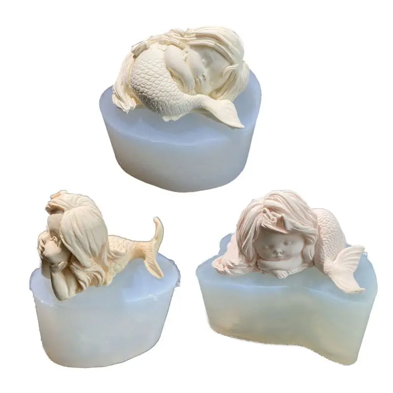 

Handmade 3D Cartoon Beauty Fish Tail Silicone Mold Jewelry Pendant Resin Casting Mold Art Craft Tools Jewelry Making