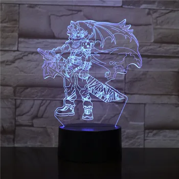 

Dragonball 3D Lamp Final Fantasy Cloud Strife for Halloween Present Touch Sensor 7 Colors with Remote Led Night Light Lamp