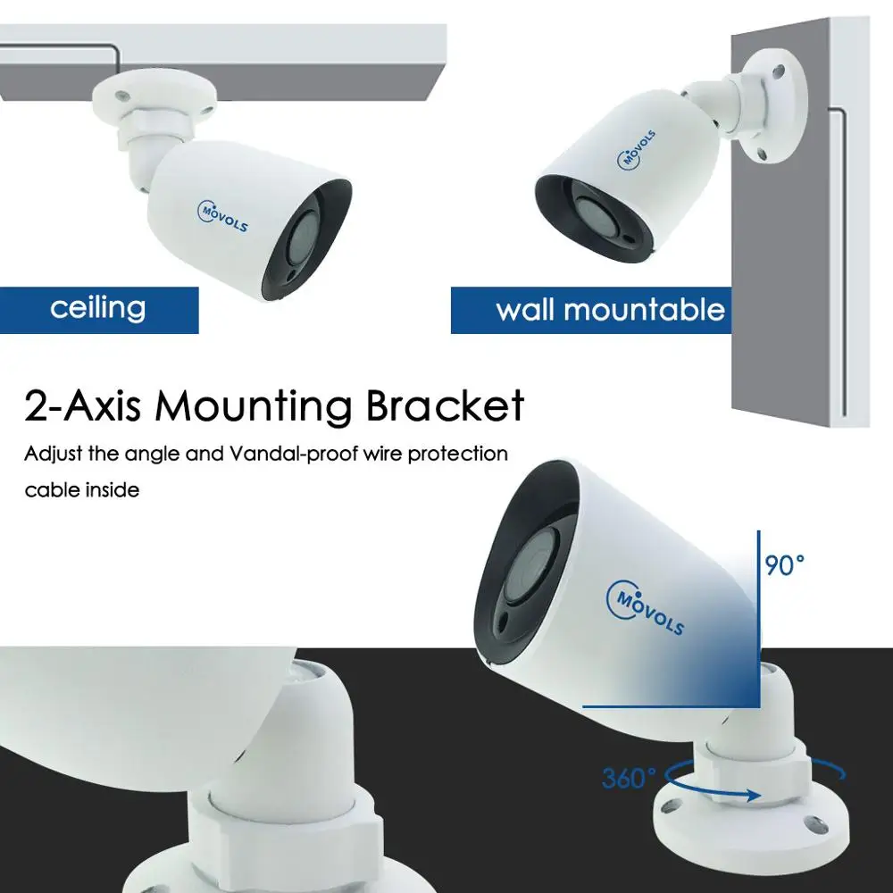 MOVOLS HD 5MP H.265 камера безопасности система наружная крытая 8 шт CCTV камера ночного видения Система видеонаблюдения 8CH DVR Набор