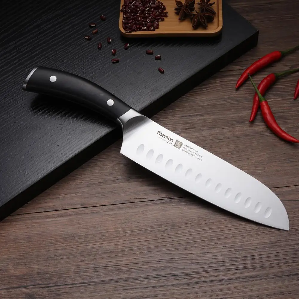 Нож FISSMAN Santoku KOYOSHI серии высокоэффективные кухонные ножи из немецкой стали