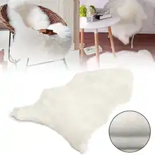120x65 см ковры из овчины с искусственным мехом для дома, спальни, детский стул для гостиной, теплый высококачественный нескользящий белый плюш-коврик