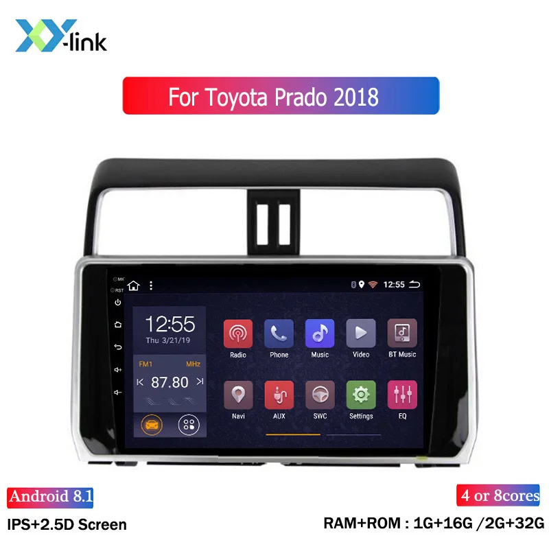 

10.1 inch screen android 8.1 car radio audio system for Toyota Prado 2018 Multimedia video player GPS Navigation 2 din no dvd