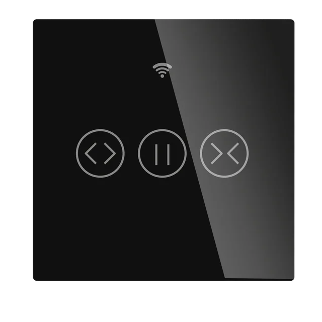 WiFi RF433 Smart Touch Curtain Roller Blinds Motor Switch Tuya Smart Life App Remote Control Works with Alexa Google Home Curtain Switch Black