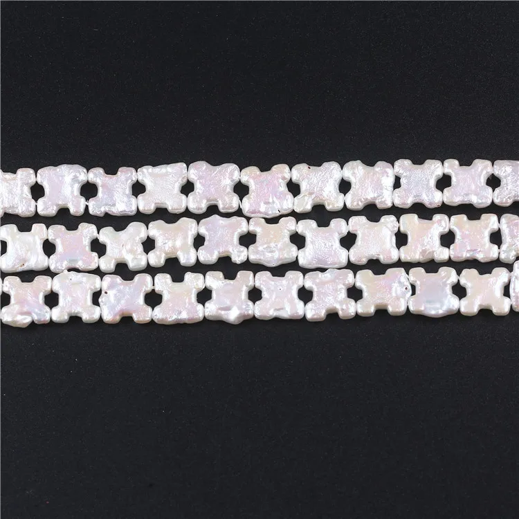 

13*14mm H shape coin pearl freshwater pearl strands for jewelry making