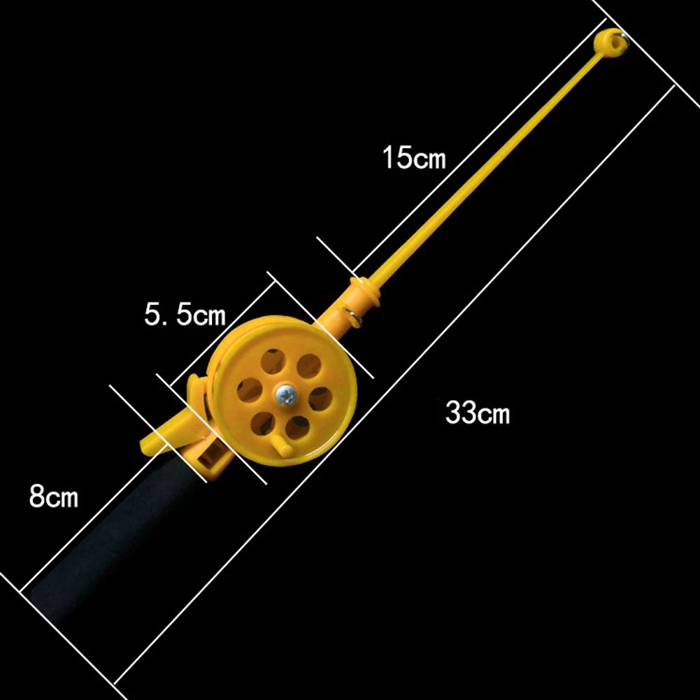 

Outdoor Winter Mini Ice Fishing Rod 33cm Plastic Fishing Pole With Reels For Children