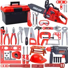 Детский набор инструментов, Обучающие инструменты для моделирования, инструменты для ремонта, дрель, пластиковая игра, обучающая Инженерная головоломка, игрушечные дрели, подарок для мальчика