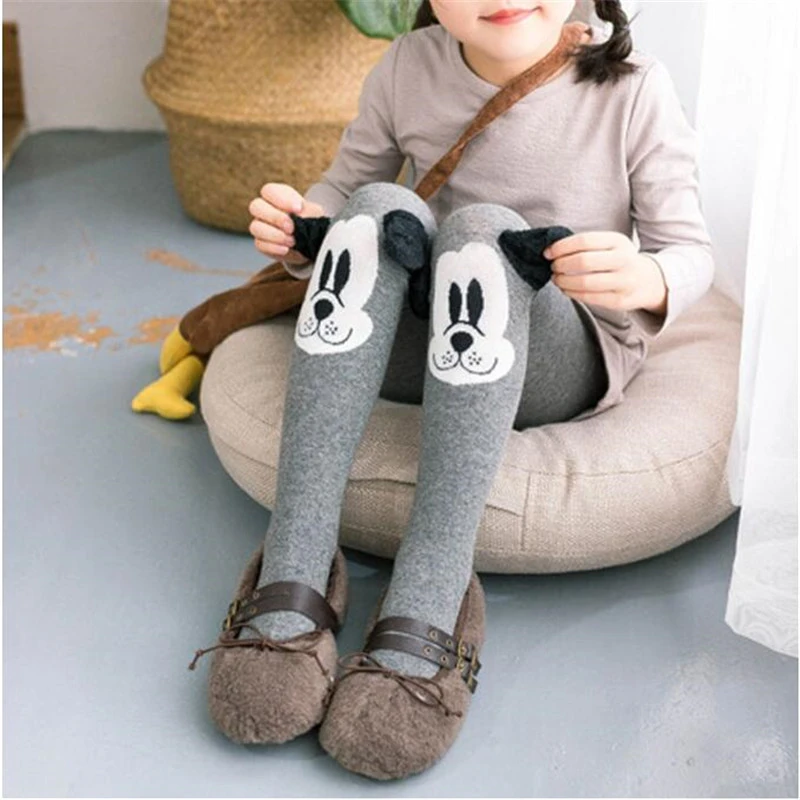 秋新着女の赤ちゃん韓国ストッキング子供のパンスト漫画犬タイツ Tights Stockings Aliexpress
