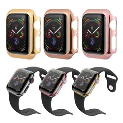 Жесткий ПК Противоударный протектор экрана для Apple Watch 4 40 мм 44 мм для i Watch Водонепроницаемый защитный чехол полное покрытие