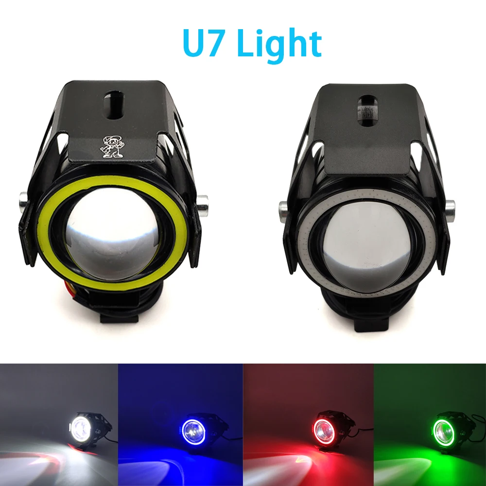 

U7 LED Light motorcycl Headlight angel eyes lights motorcycle accessories For Yamaha WR250R WR250X WR450 wr 450 f SEROW 225 250