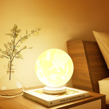 

Colorful Change Touch USb LED Night Light 3D Print Moon Table Light Home Decor 3 Levels Brightness Desk Lamp