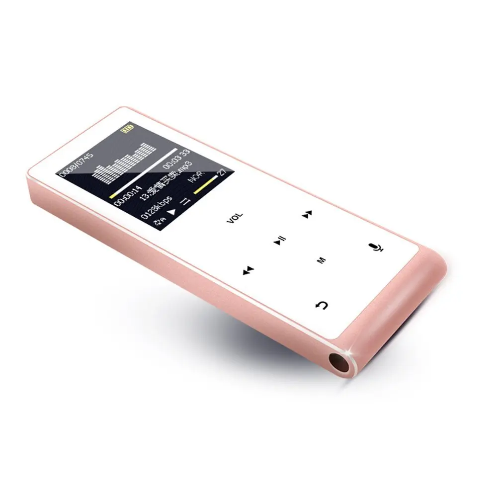 

Metal Bluetooth MP3 HIFI Music Player Support TF Card Voice Recording Step Counter Mini Walkman Touch Screen
