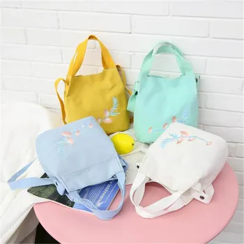 

2020 Hot Small Fresh Bucket Handbag Summer New Lady Canvas Literary Embroidery Bag Slung Shoulder Bag Casual Bag Bolsa Feminina