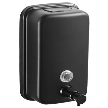 

New Soap Dispenser Wall Mount Black 304 Stainless Steel Soap Dispensers Leakproof Commercial Bathroom Metal Soap Pump for Kitche