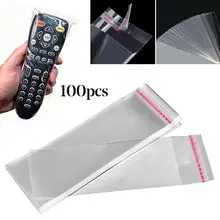 

100Pcs Home Hotel TV Air Condition Remote Control Cover Protection Bag from Germ Self-adhesiv plastic transparent Protective bag