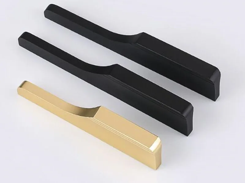 Brushed Brass  Factory Price Furniture Handle  Kitchen Cabinets special design Pulls cupboard arched handle Rome Stylish Aluminum  drawer pulls  