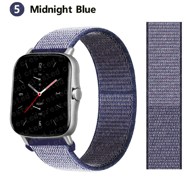 Nylon band For Amazfit GTS/2/2e/GTS2 Mini/GTR 3 Pro 42mm/47mm/GTR2/2e/stratos 2/3 Sport Loop Bracelet Amazfit bip strap