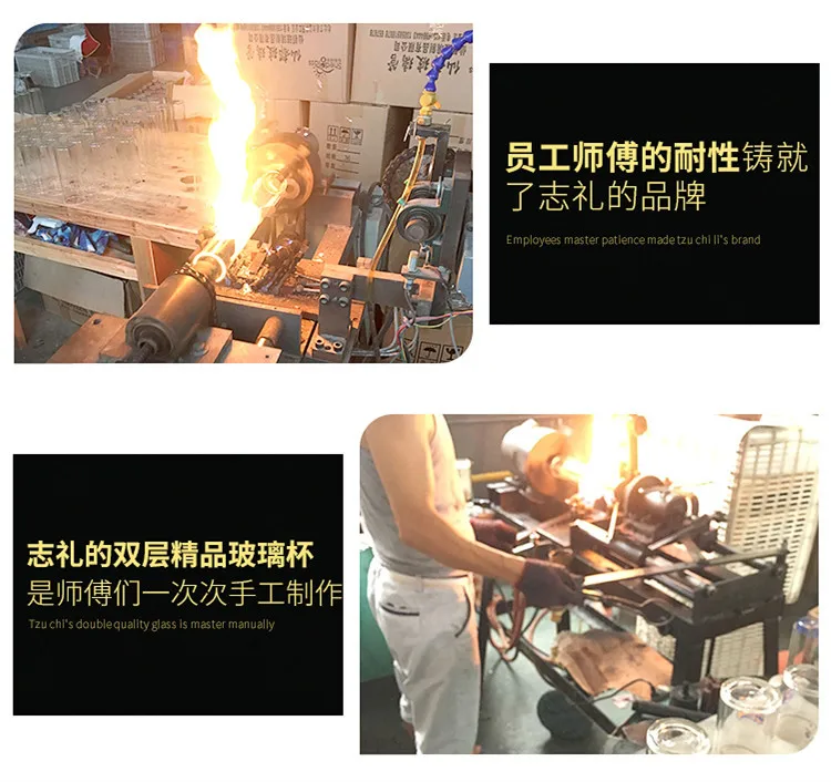 Zhi li двухслойный боросиликатный прозрачный стакан Yongkang производители 2019 новый стиль стеклянная Подарочная кружка Логотип Настраиваемый