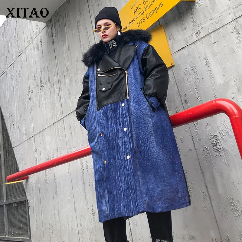 XITAO парка размера плюс модная новинка 2020 весенняя с карманами полный рукав одной