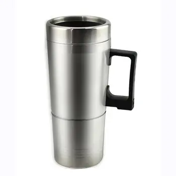

Electric Kettle 12 V Stainless Steel Thermos Heating Cup Car Auto Adapter Heated Kettle Travel Mug Auto Accessories Travel Campi