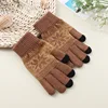 Creative Fashion Snowflake Printing Gloves Mobile Phone Touch Screen Knitted Gloves Winter Thick & Warm Adult Gloves Men Women ► Photo 3/6