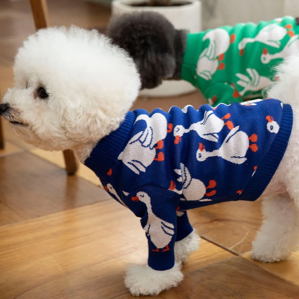 cães pulôver quente camisola de gola alta