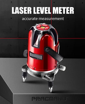 

5 Lines 6 Points Laser Level Automatic Self Leveling 360 Vertical&Horizontal Tilt Degrees Rotary LD 635nm Outdoor Mode