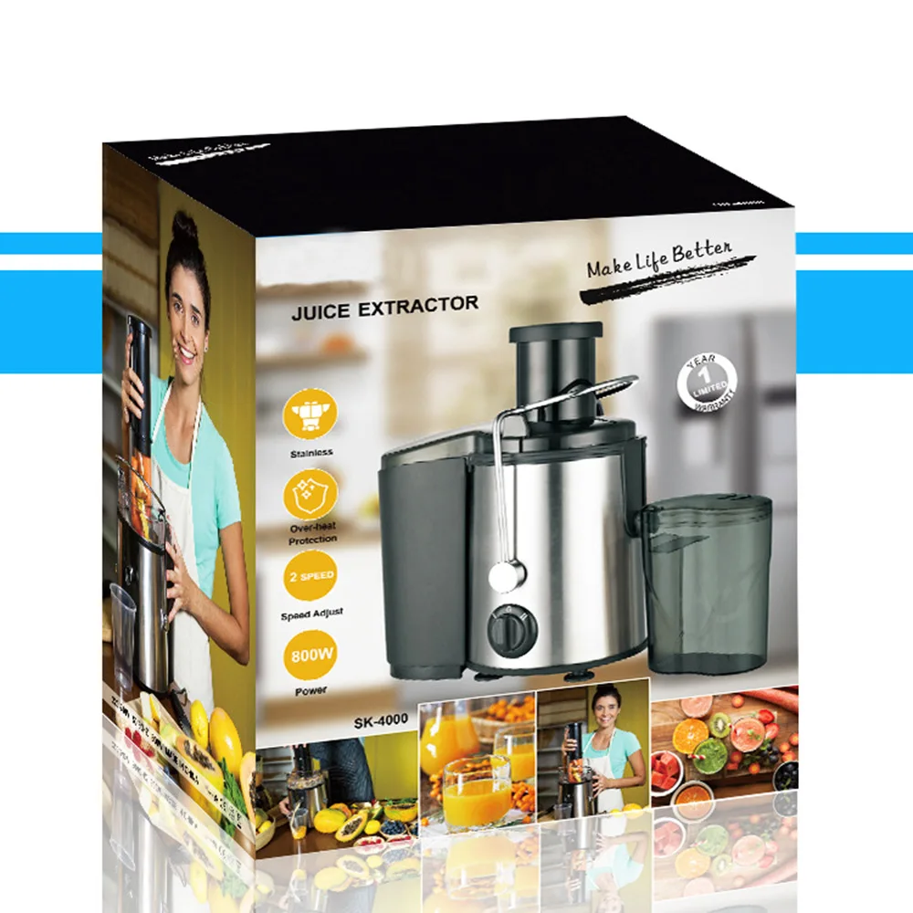 manual frutas espremedor extrator suco 2 engrenagem