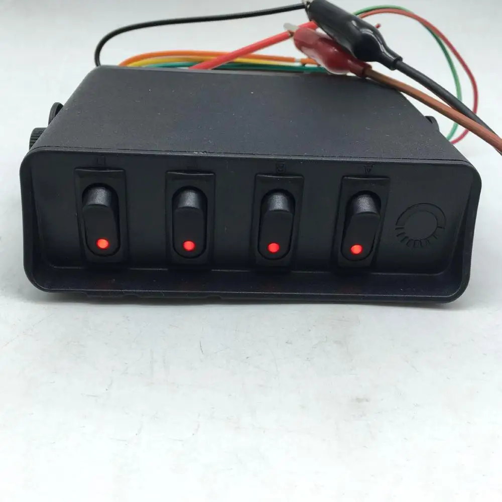 

Car And Boat 4-Digit 3Pin Round Switch Panel Control System With Wiring Combination With Mounting Bracket